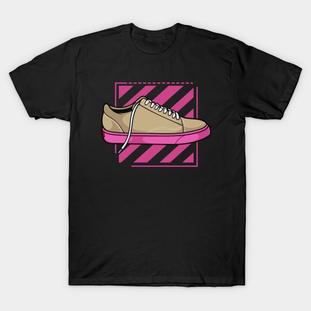 Golf Wheat Pink Skate Sneaker T-Shirt by milatees